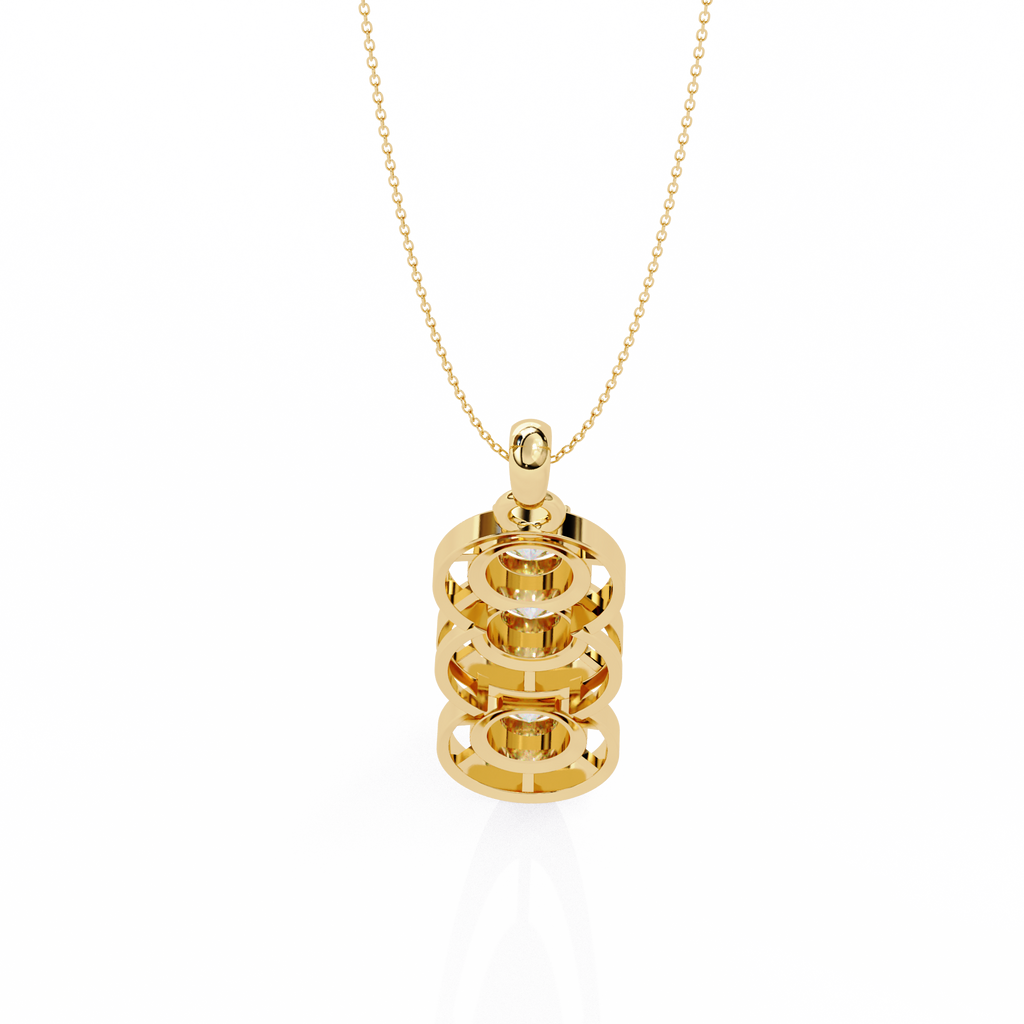 Three Round shape Diamond Pendant