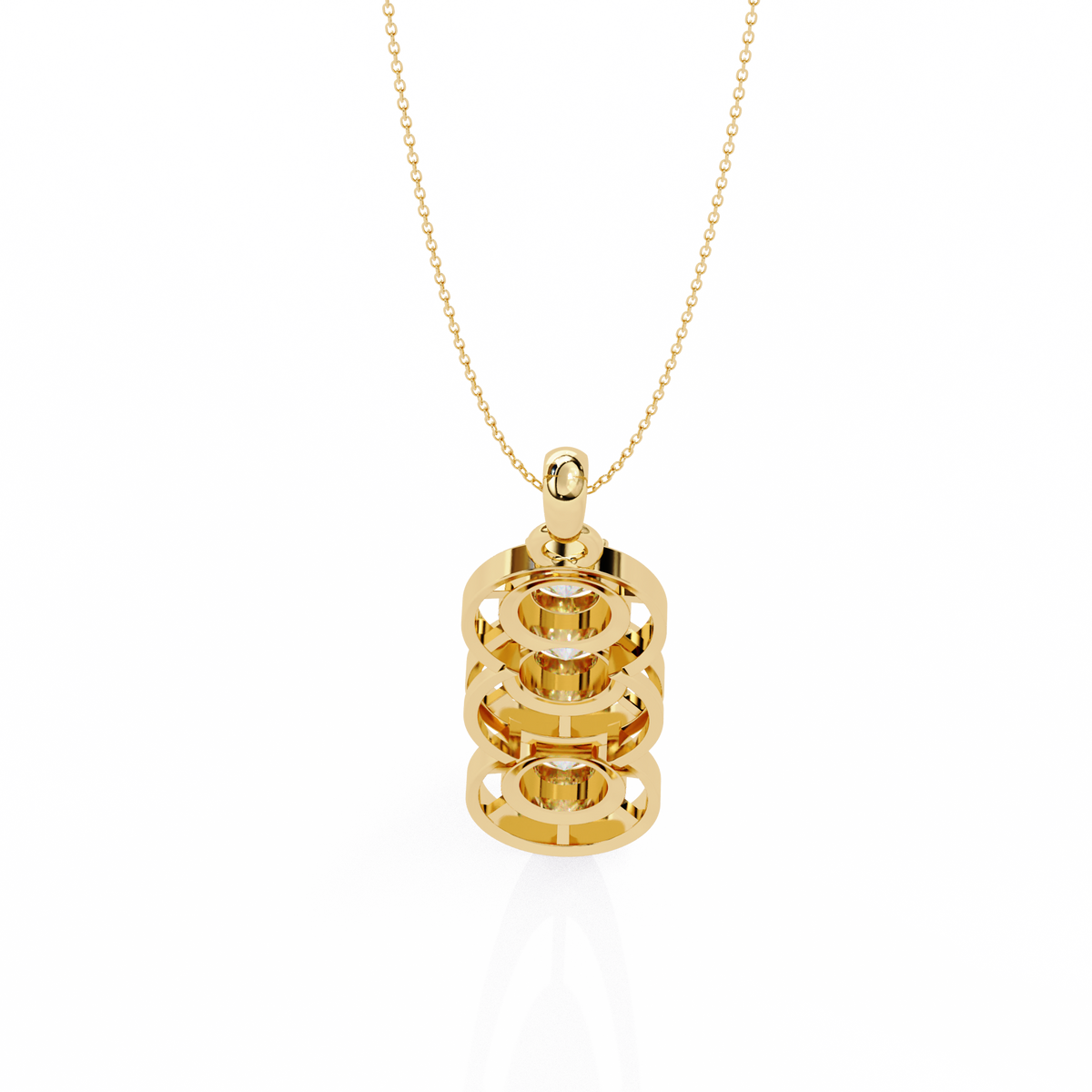 Three Round shape Diamond Pendant