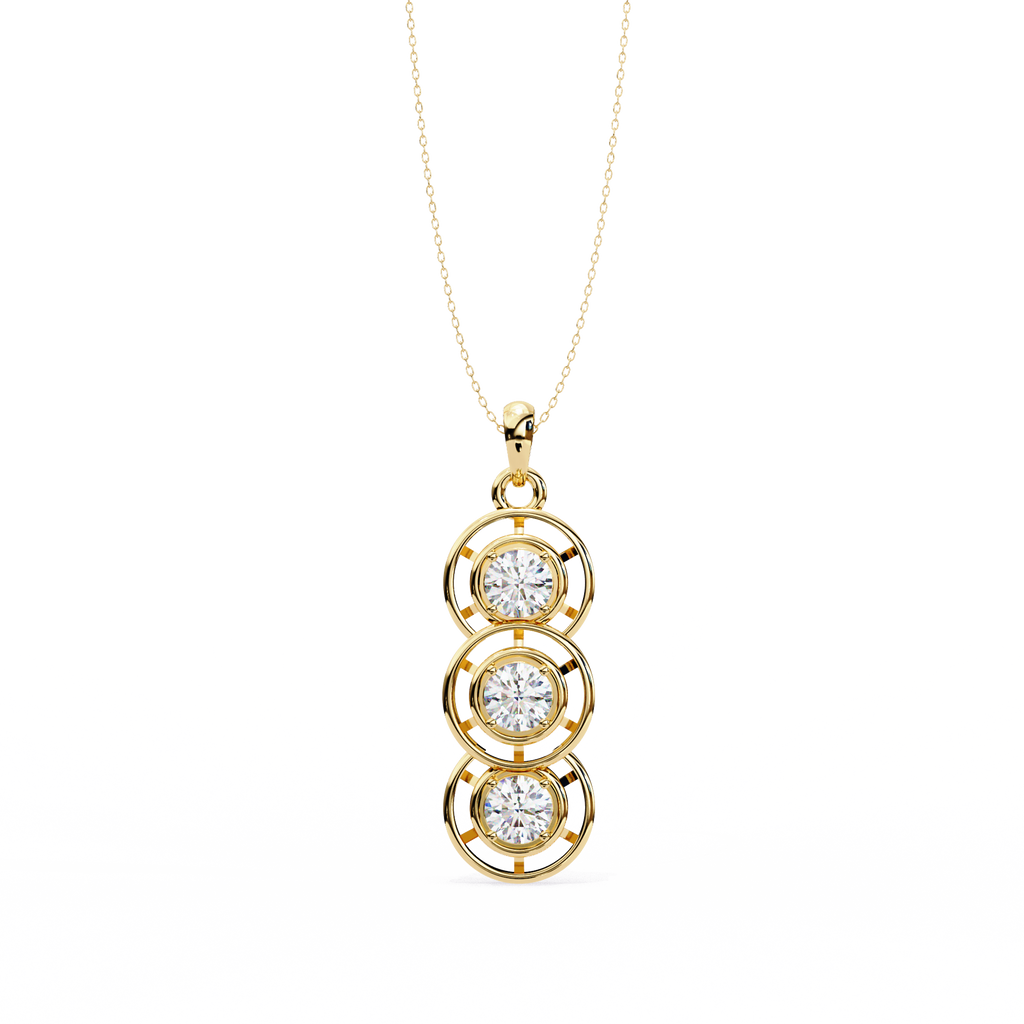 Three Round shape Diamond Pendant