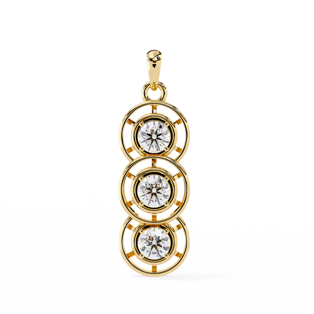 Three Round shape Diamond Pendant