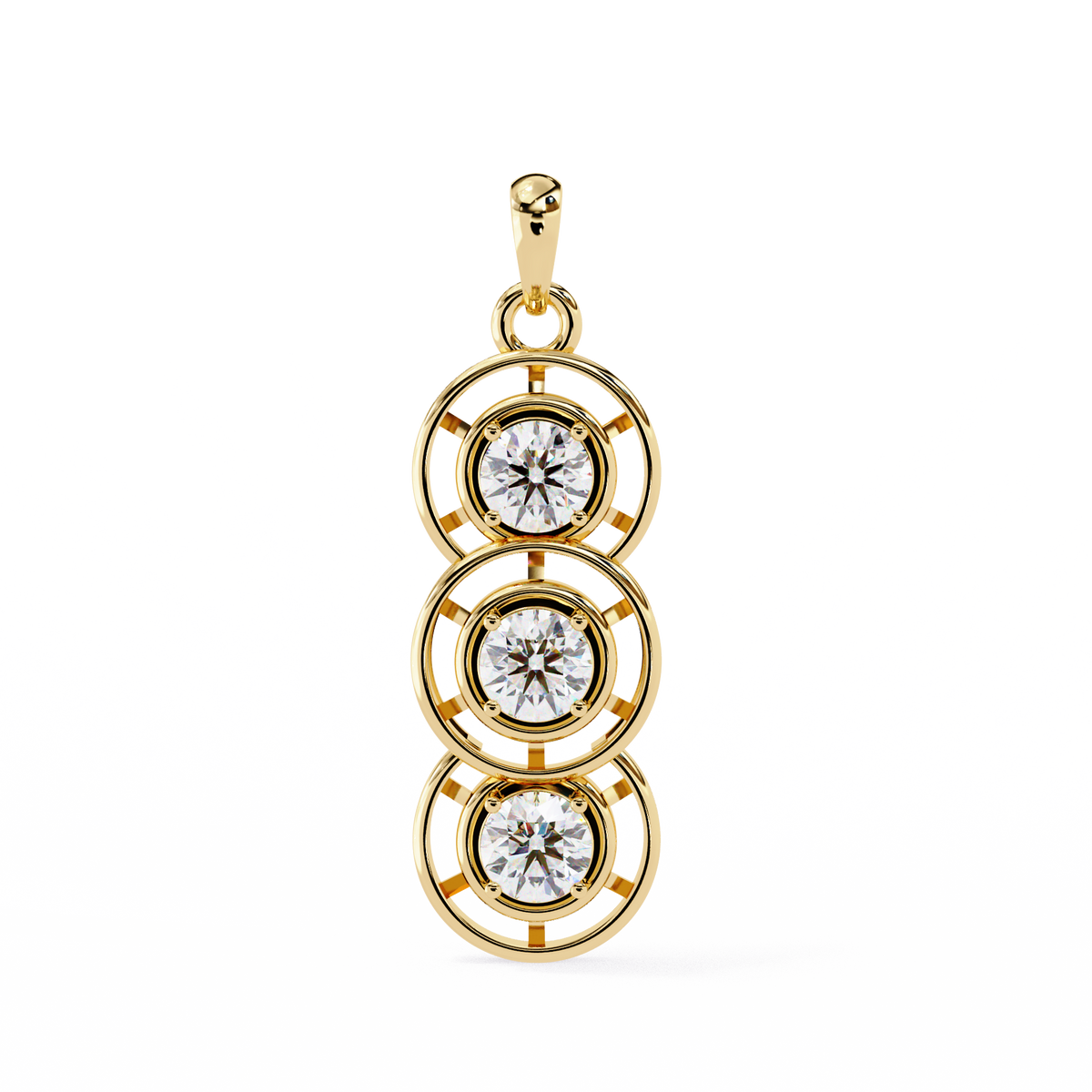 Three Round shape Diamond Pendant