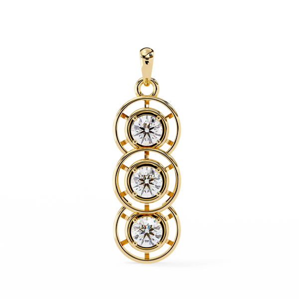 Three Round shape Diamond Pendant