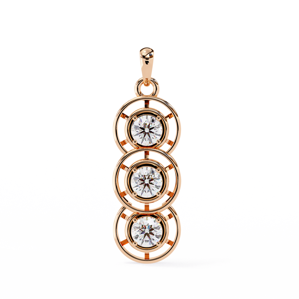 Three Round shape Diamond Pendant