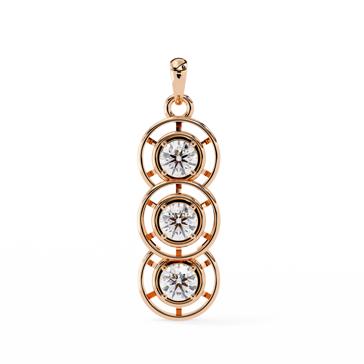 Three Round shape Diamond Pendant
