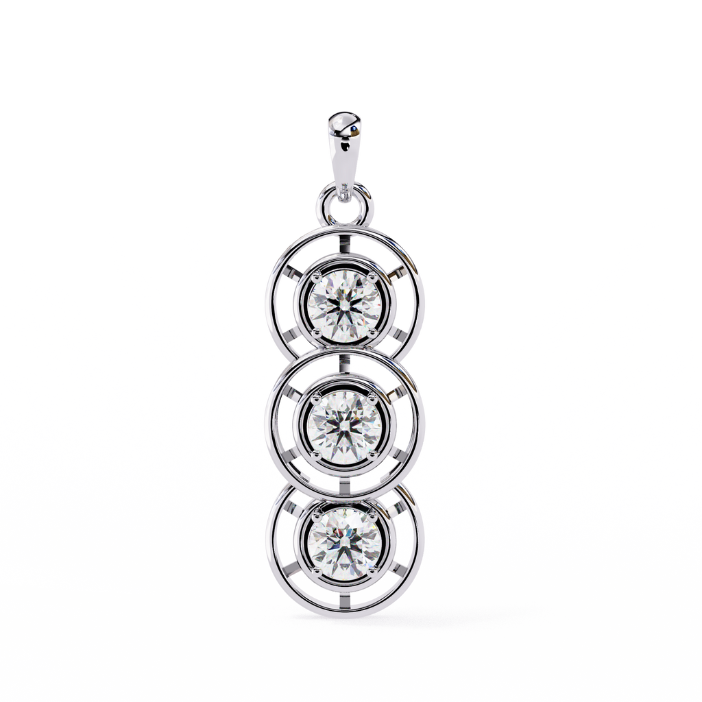 Three Round shape Diamond Pendant