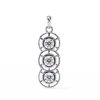 Three Round shape Diamond Pendant