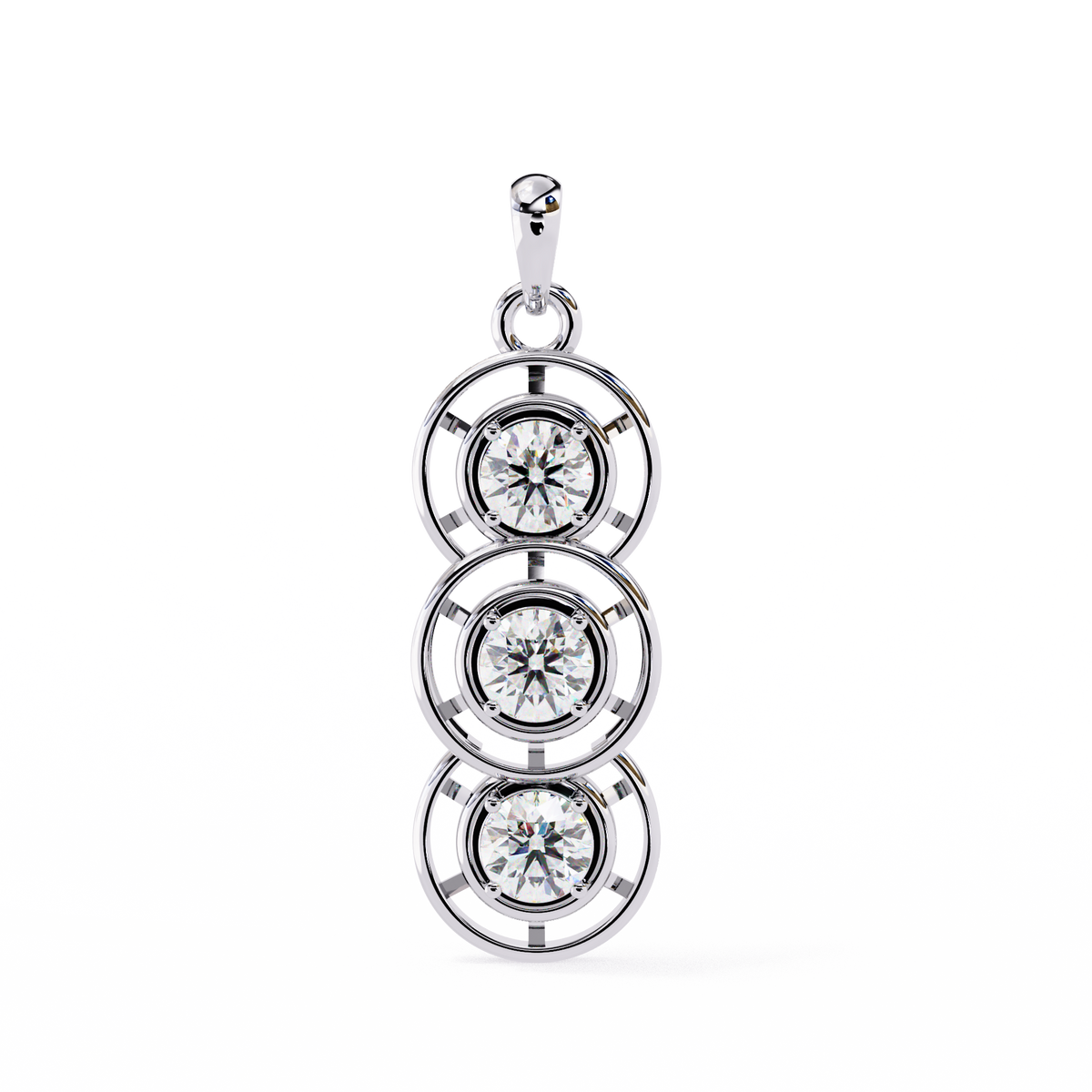 Three Round shape Diamond Pendant