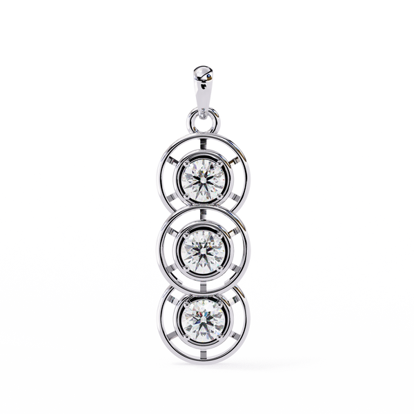 Three Round shape Diamond Pendant