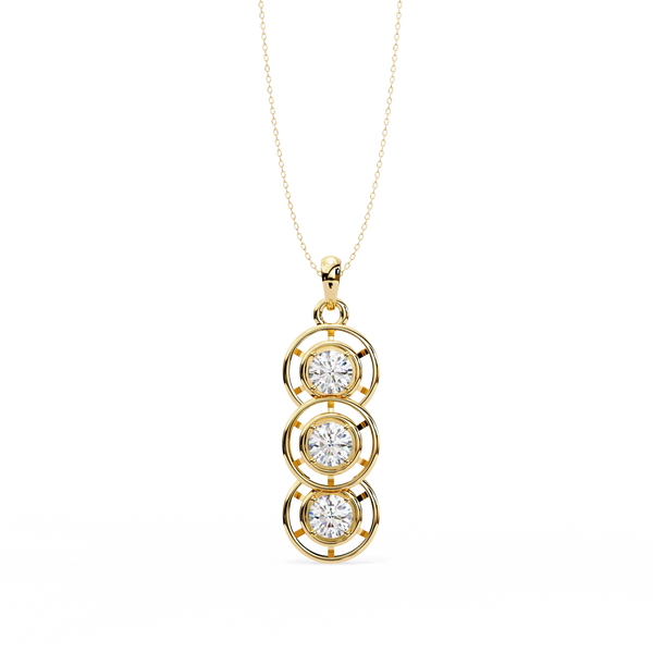 Three Round shape Diamond Pendant