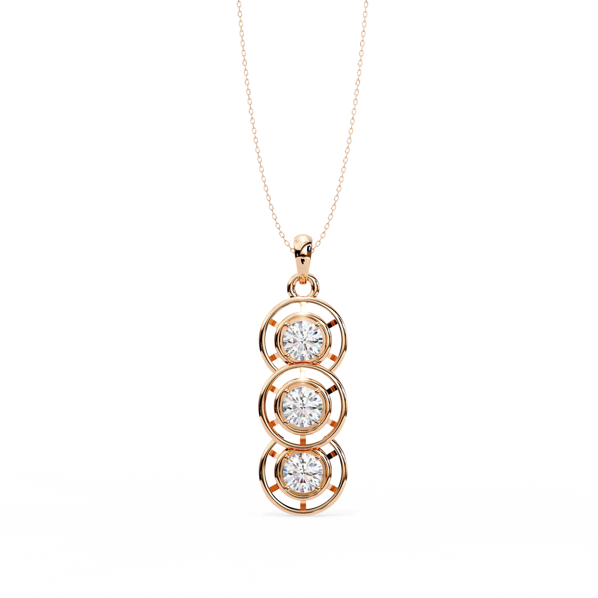 Three Round shape Diamond Pendant