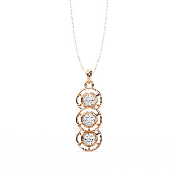 Three Round shape Diamond Pendant