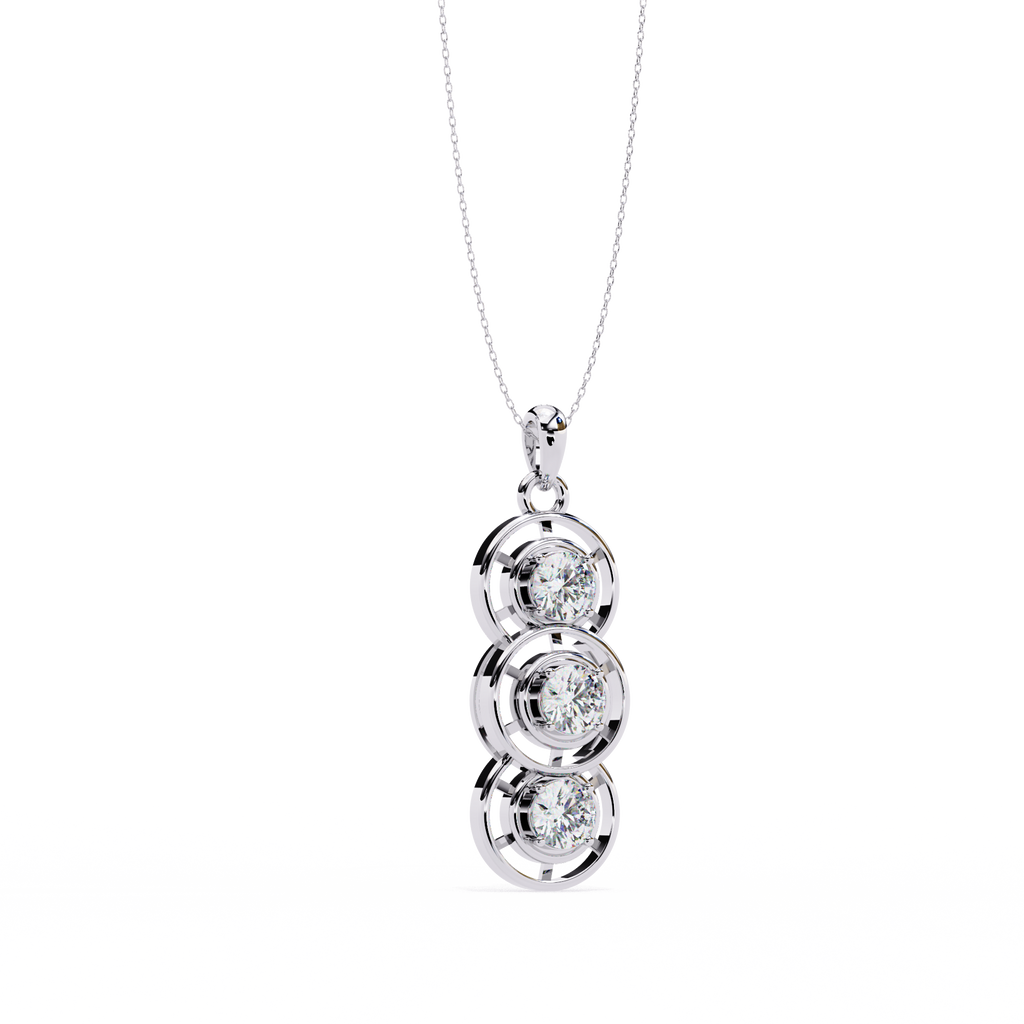 Three Round shape Diamond Pendant