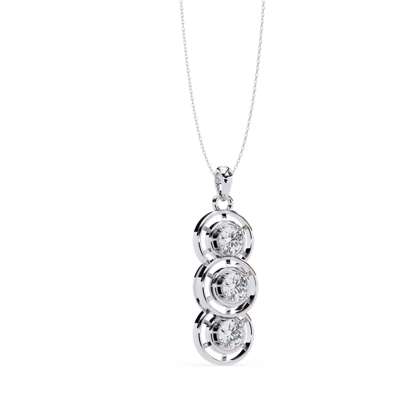 Three Round shape Diamond Pendant