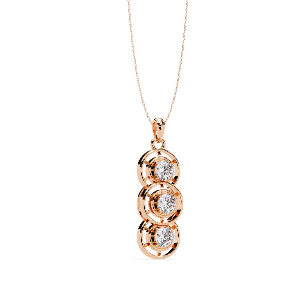 Three Round shape Diamond Pendant
