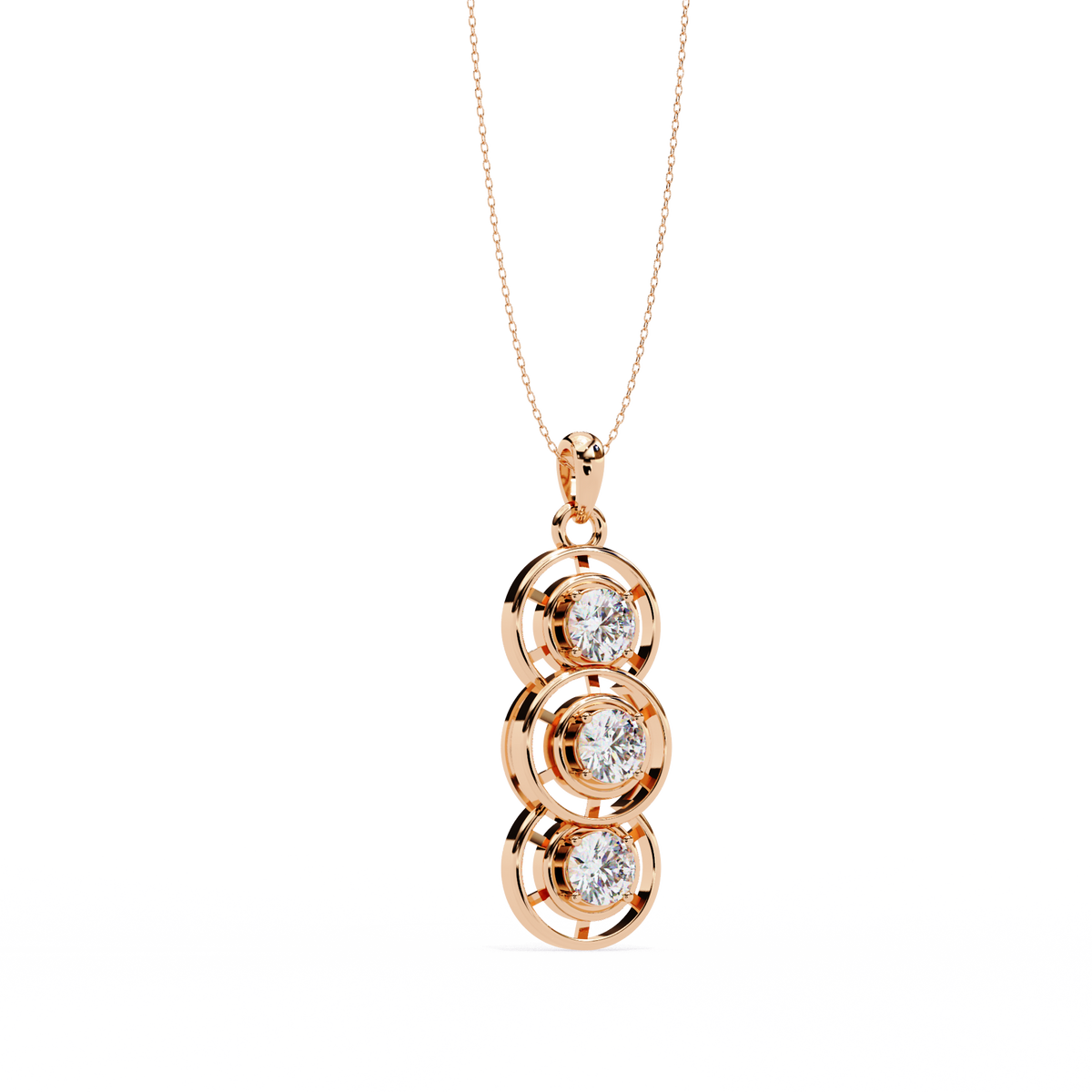 Three Round shape Diamond Pendant