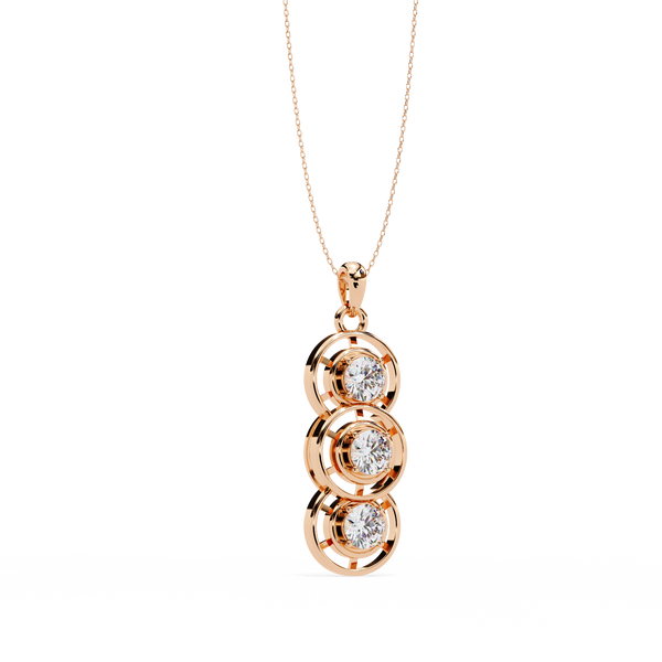 Three Round shape Diamond Pendant