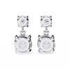 Classic Two-Stone Diamond Drop Earrings
