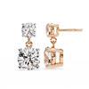 Classic Two-Stone Diamond Drop Earrings