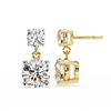 Classic Two-Stone Diamond Drop Earrings