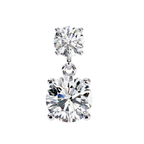 Classic Two-Stone Diamond Drop Earrings