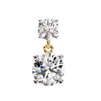 Classic Two-Stone Diamond Drop Earrings
