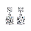 Classic Two-Stone Diamond Drop Earrings