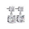 Classic Two-Stone Diamond Drop Earrings