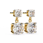 Classic Two-Stone Diamond Drop Earrings