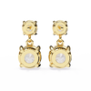 Classic Two-Stone Diamond Drop Earrings
