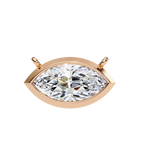 Marquise-Cut Evil Eye Natural Diamond Pendant