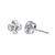 White Gold Double-Prong Round Solitaire Diamond Stud Earrings