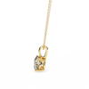 Round Solitaire Double Claw Prong Pendant