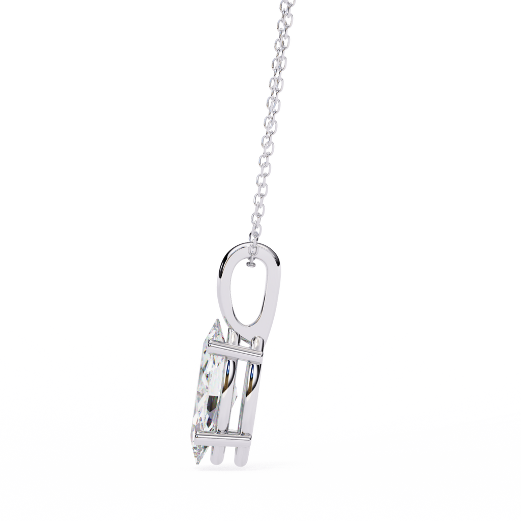 Graceful Marquise Diamond Solitaire Pendant