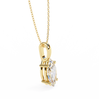 Yellow Gold Marquise Diamond Solitaire Pendant