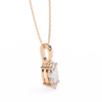 Rose Gold Marquise Diamond Solitaire Pendant
