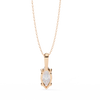 Graceful Marquise Diamond Solitaire Pendant