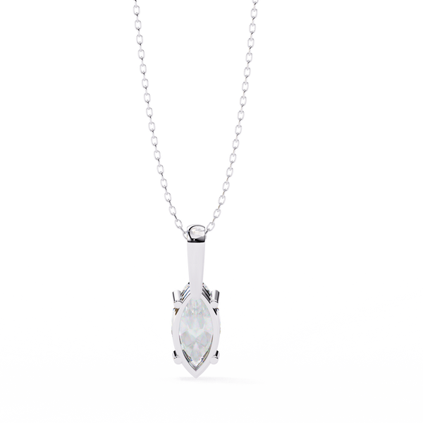 Graceful Marquise Diamond Solitaire Pendant