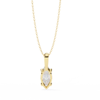 Yellow Gold Marquise Diamond Solitaire Pendant