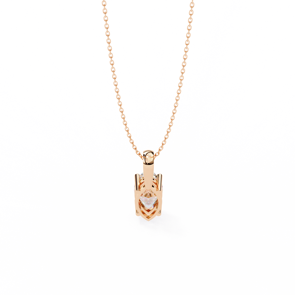 Graceful Marquise Diamond Solitaire Pendant