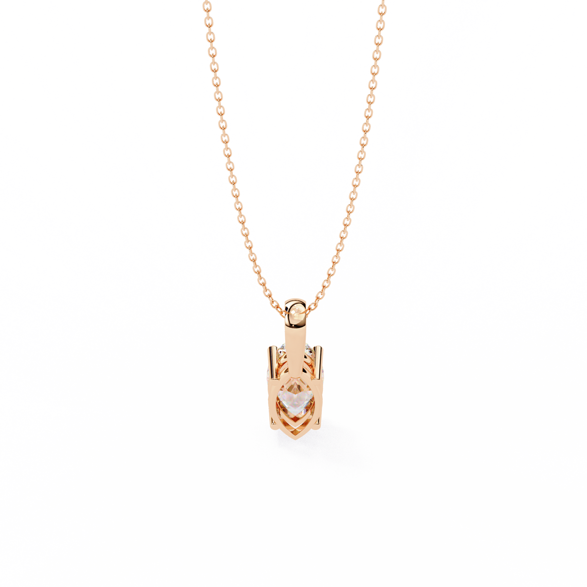 Graceful Marquise Diamond Solitaire Pendant