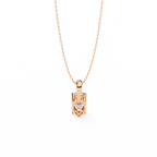 Rose Gold Marquise Diamond Solitaire Pendant