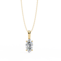 Graceful Marquise Diamond Solitaire Pendant