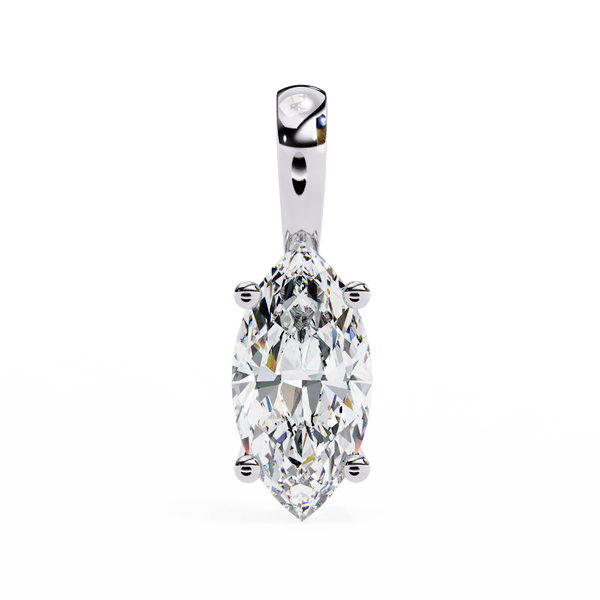 Graceful Marquise Diamond Solitaire Pendant