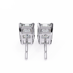 Emerald Cut Diamond Stud Earrings