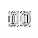 Emerald Cut Diamond Stud Earrings