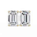 Emerald Cut Diamond Stud Earrings