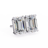 Emerald Cut Diamond Stud Earrings