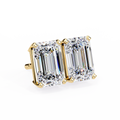Emerald Cut Diamond Stud Earrings