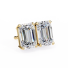 Emerald Cut Diamond Stud Earrings