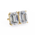 Emerald Cut Diamond Stud Earrings